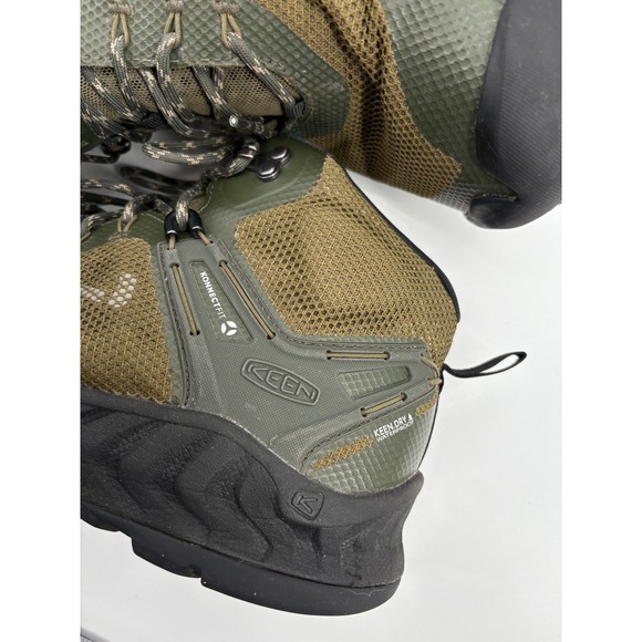 KEEN Mens Nxis Evo Green Mid Waterproof Ankle Hiking Trail Boots, Size 10.5 - Picture 8 of 11